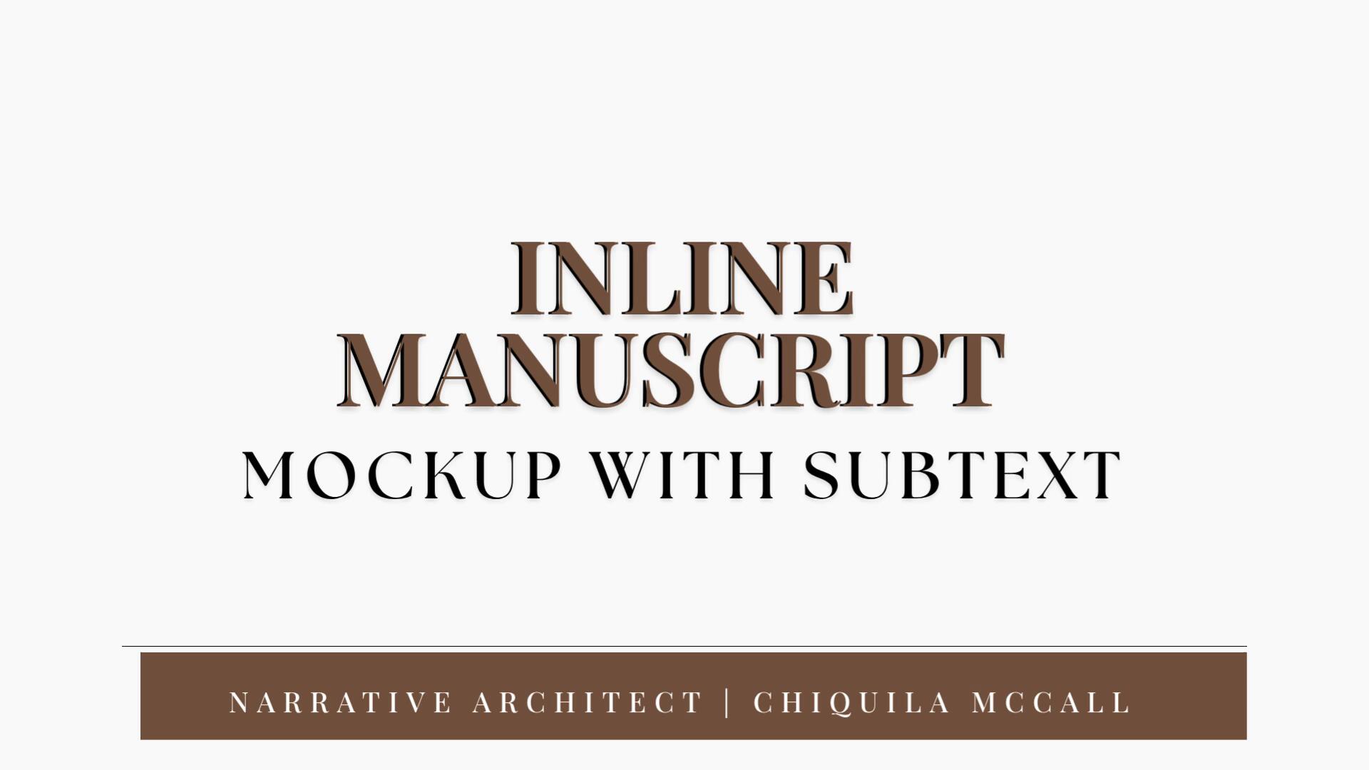 Inline Manuscript